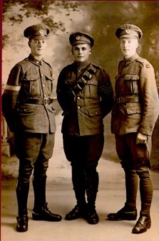 On leave in Paris 3 soldiers in WWI dress on leave in Paris